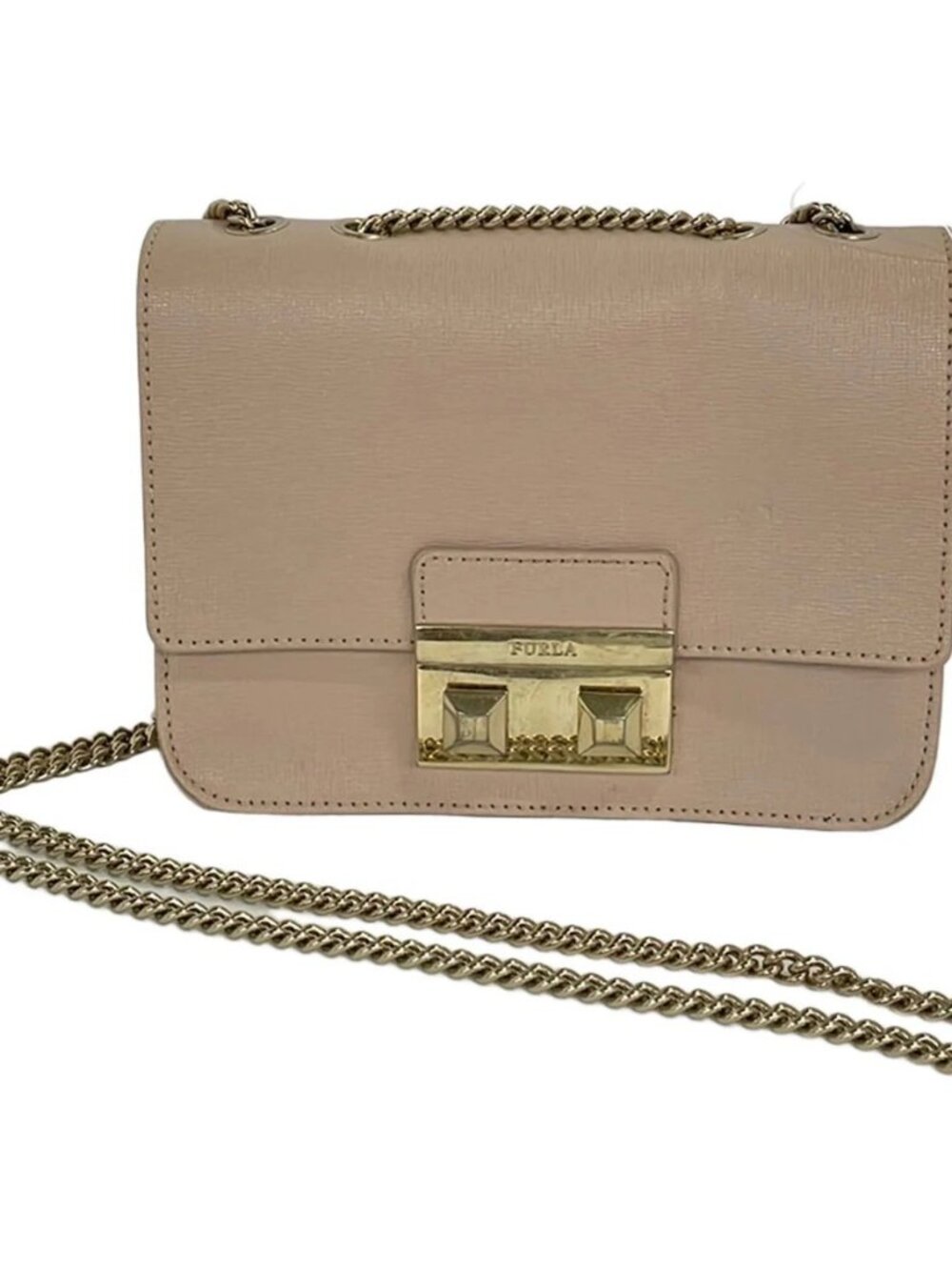 FURLA Beige Leather Shoulder Bag